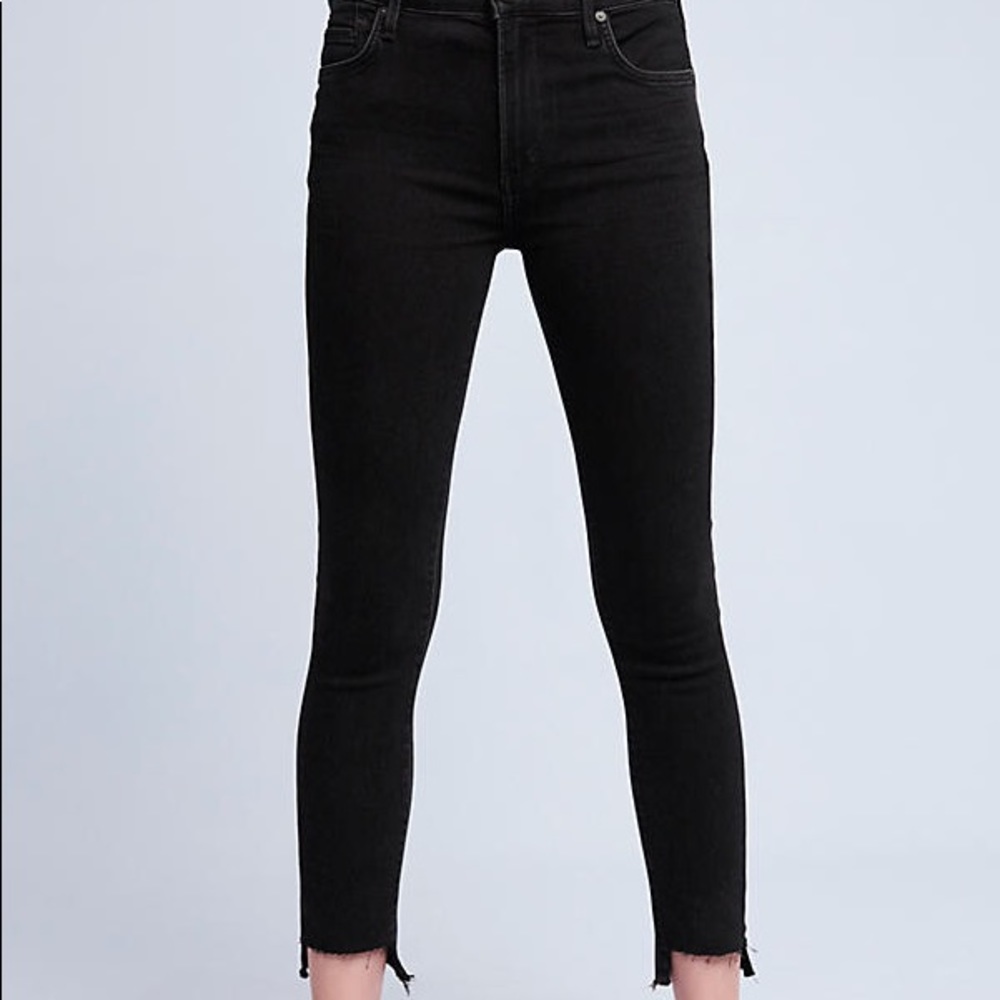 Citizens of Humanity frayed black denim