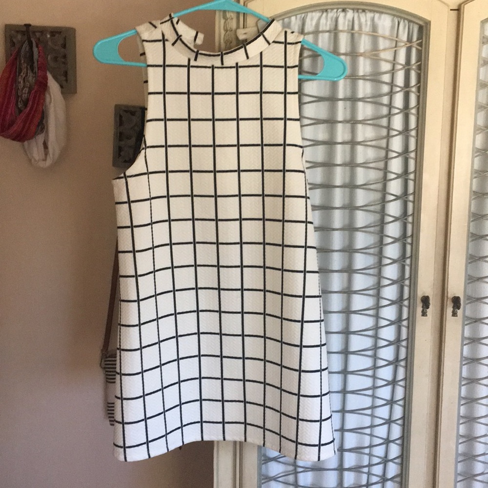 High neck mini dress