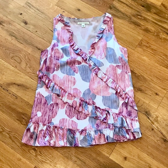 Banana Republic Silk Ruffle Blouse Shell Small S - Picture 1 of 5
