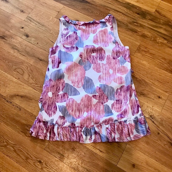 Banana Republic Silk Ruffle Blouse Shell Small S - Picture 4 of 5