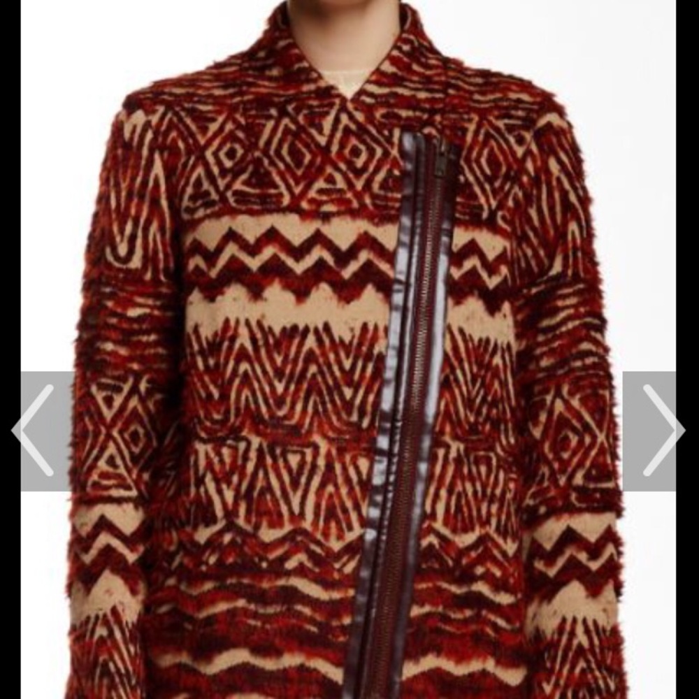 Free People 3/4 jacket with fur detailing