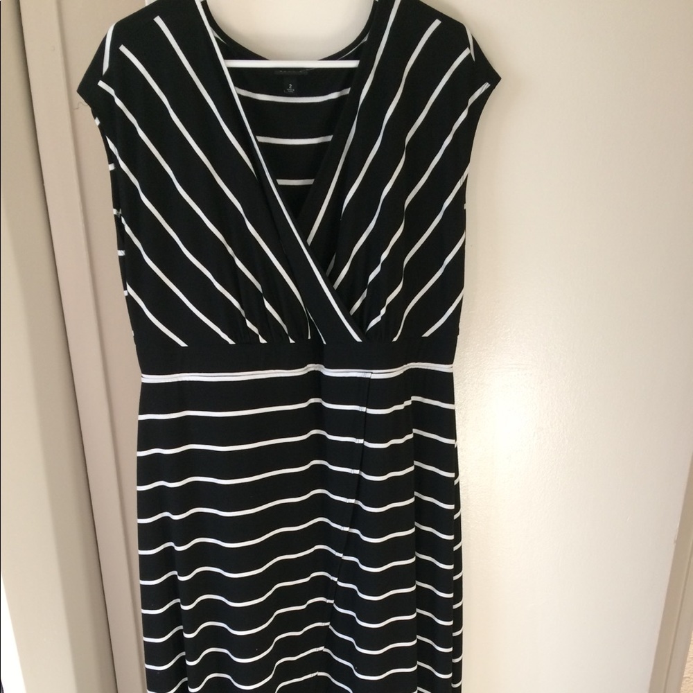 Torrid Size 2 Black & White Striped Maxi Dress