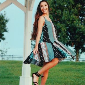 Multicolored Patchwork Dress