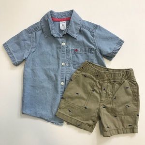 💎New Item💎 2T - Dinosaur Shirt / Shorts Set