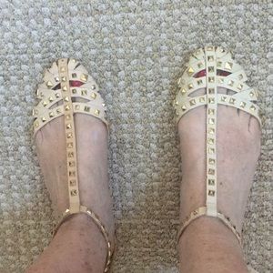 Gold Studded Flats