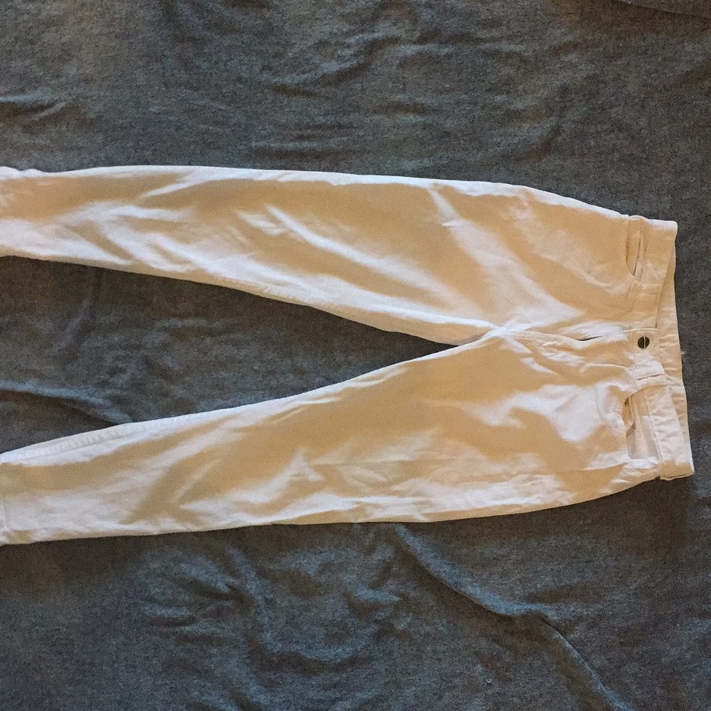 American Apparel Cream High Waist Pants/Jeans