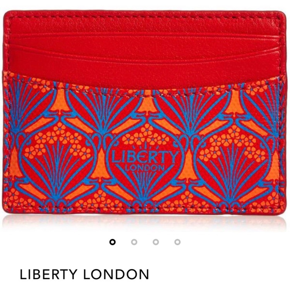 Liberty London Card Holder in Red Iphis