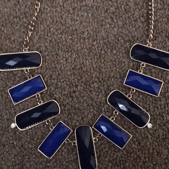 ciel Jewelry - Navy and royal blue necklace and earrings set