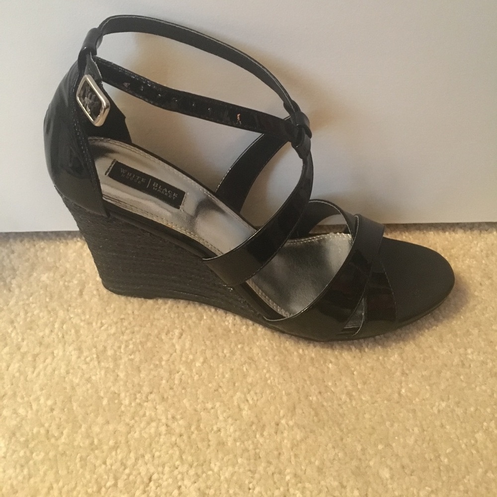 White House Black Market Black Wedges