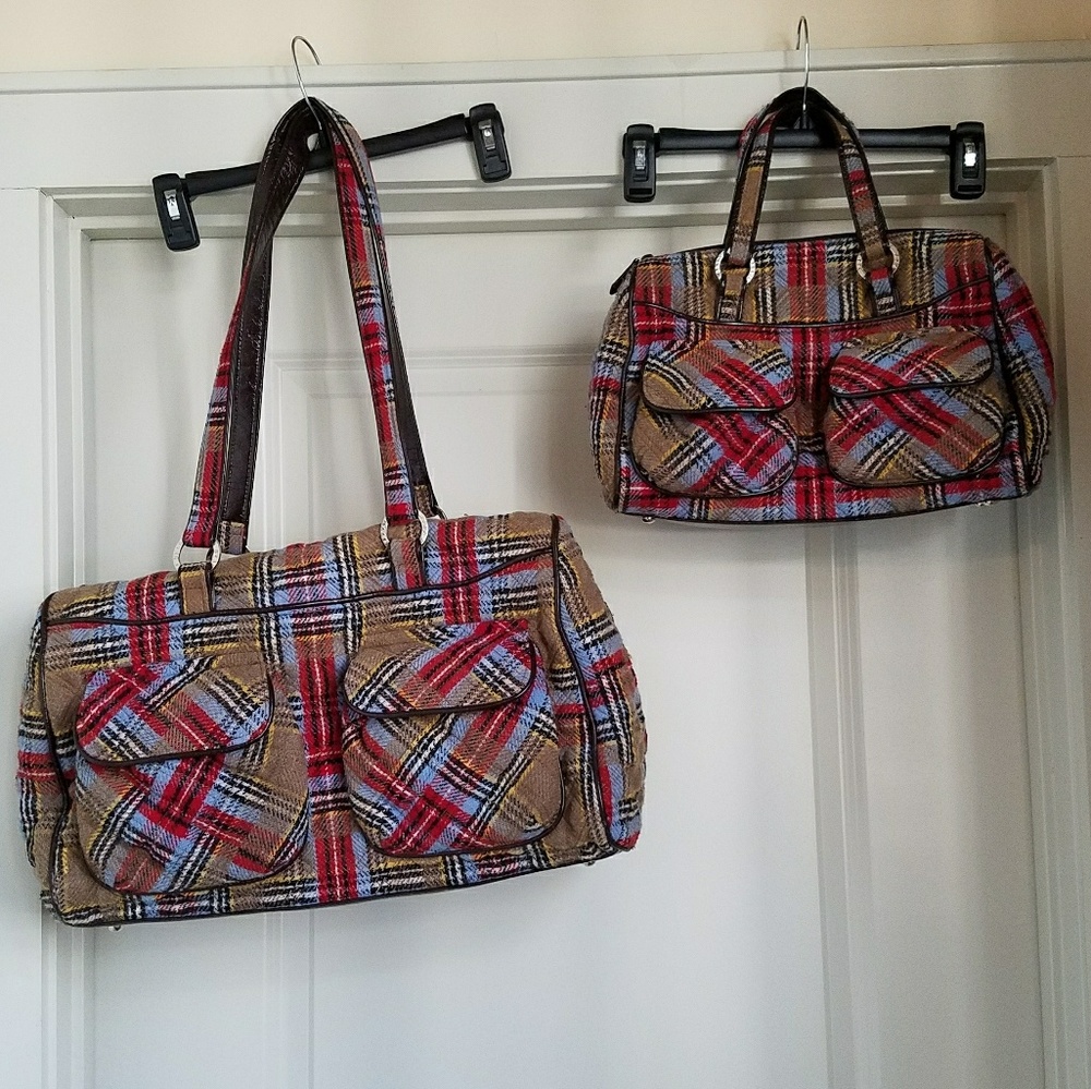 Vera Bradley Highland Wool Duffel Bag Bundle