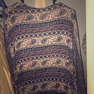 Aztec pattern poncho