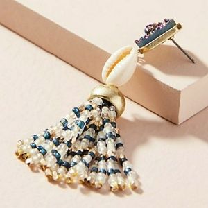 Baublebar Cowrie Tassel Drop Earrings