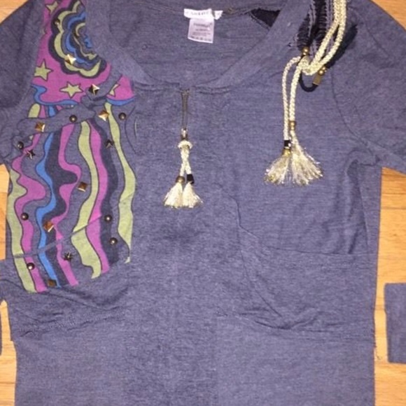 Farinelli Sweater Tassels wearable art FUNKY - Picture 1 of 4