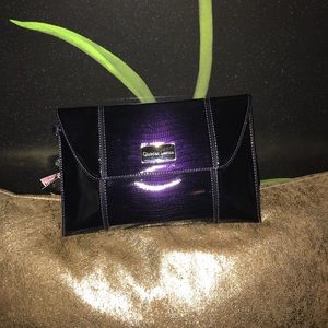 Designer Christian La Croix patent leather clutch