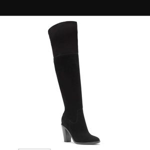 Over the knee Vince Camuto black suede boots