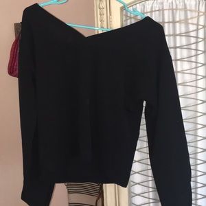 Black chiffon shirt with tapered wrists