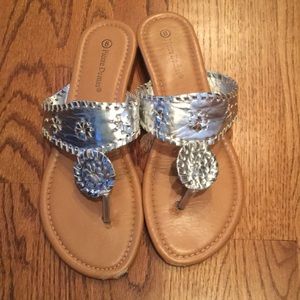 Silver sandals