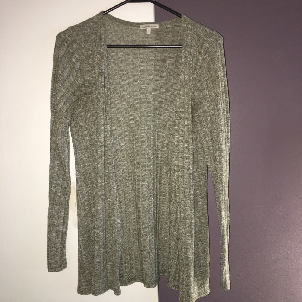 Marled light sweater cover up