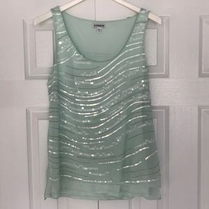 Express sequined tank top