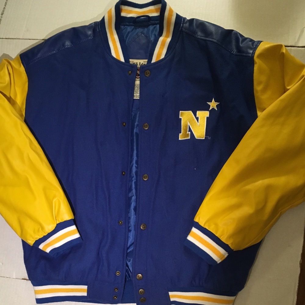 Navy Letterman varsity jacket