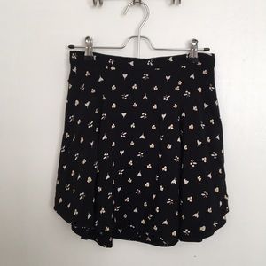 Black floral skirt