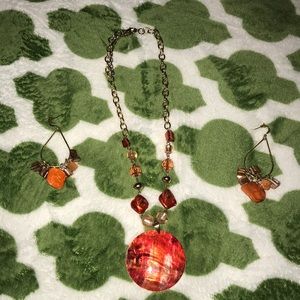 Matching necklace and earrings