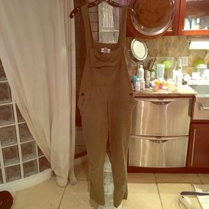 Seeker Green canvas overalls