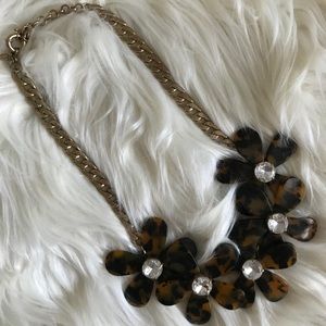 J. Crew Tortoise Daisy Necklace