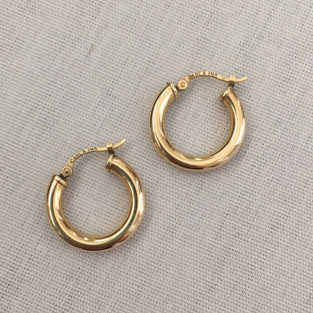 Carla 14k Gold Mini Hoops VINTAGE