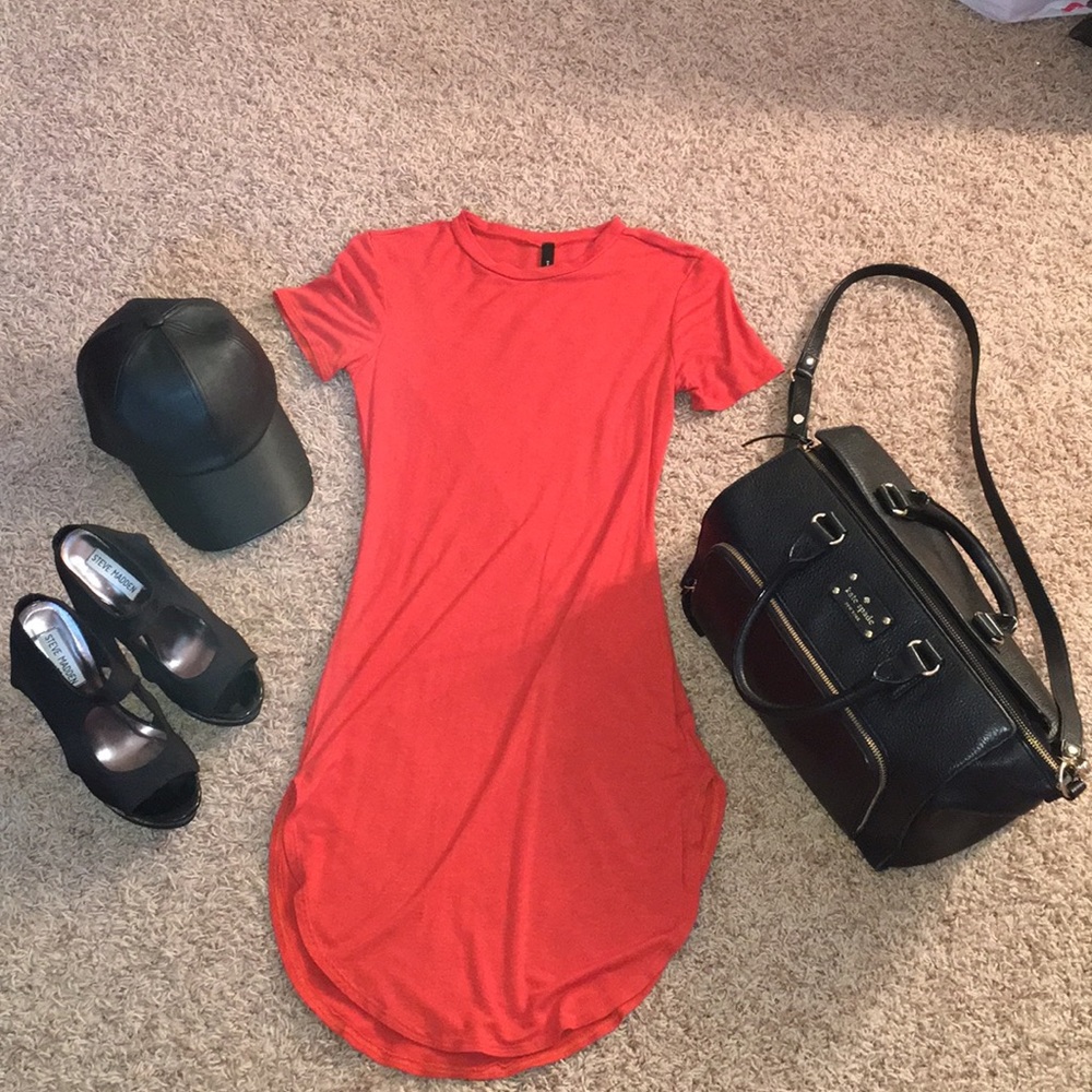 Burnt Orange 🍊 T-shirt Dress