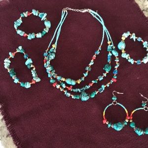 NWOT- Gorgeous Turquoise Jewelry Set