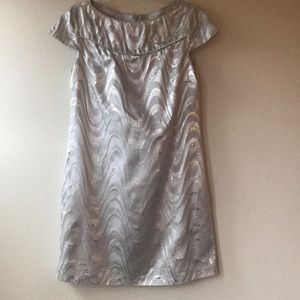 Maggy London Silver Shift Cocktail Dress