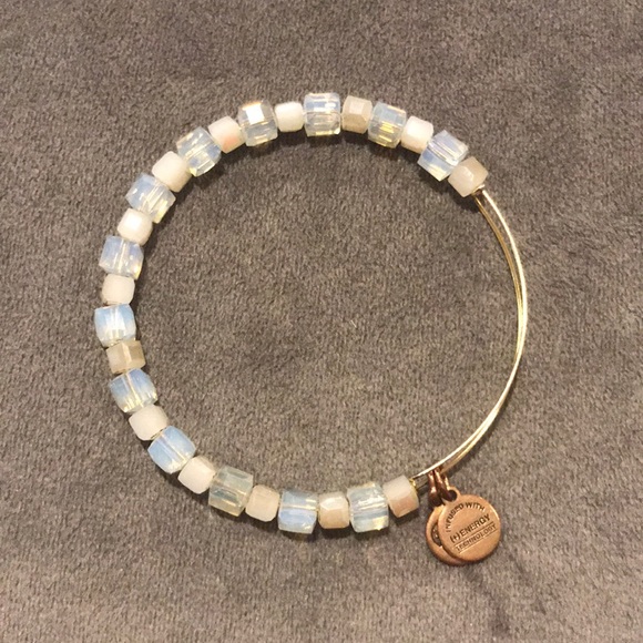 Alex and Ani Jewelry - Gold metal with white and clear beads Alex and Ani