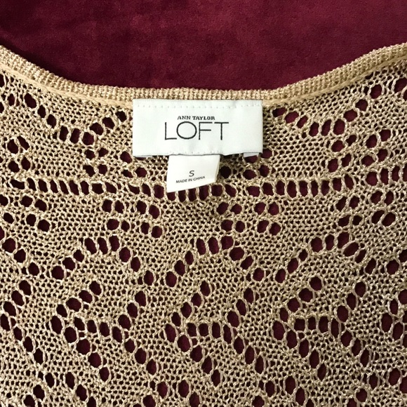 LOFT Ann Taylor, Split Sleeve Tunic, Gold - Picture 4 of 5