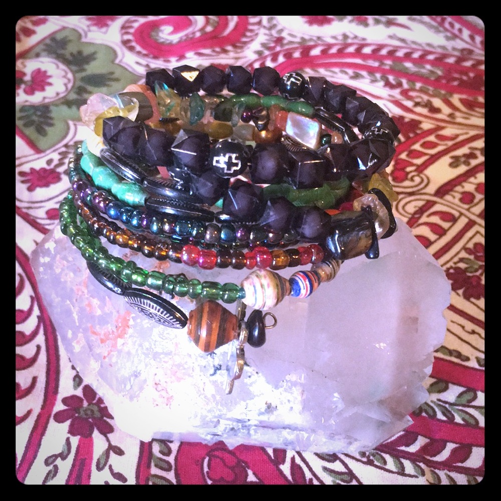 Funky Beaded Wrap Bracelet