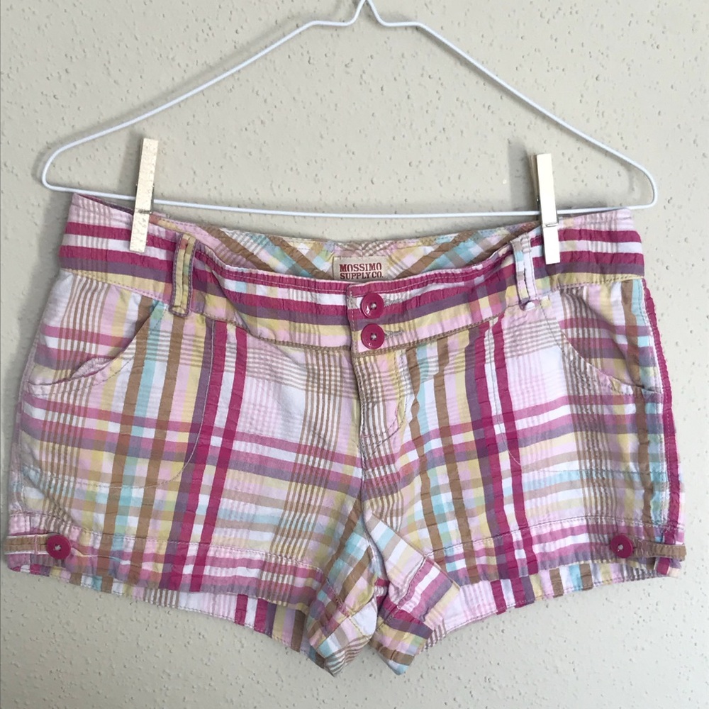 Mossimo Plaid Pink Shorts