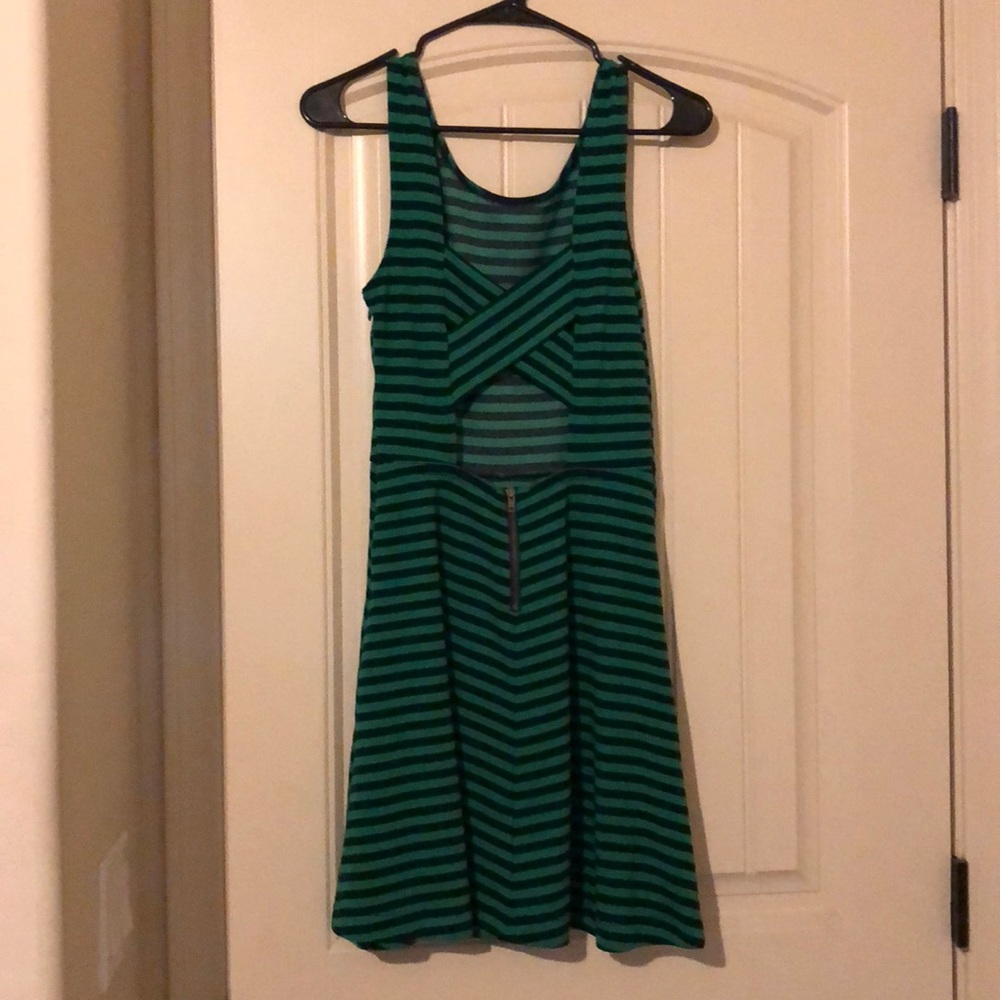 Navy striped dress