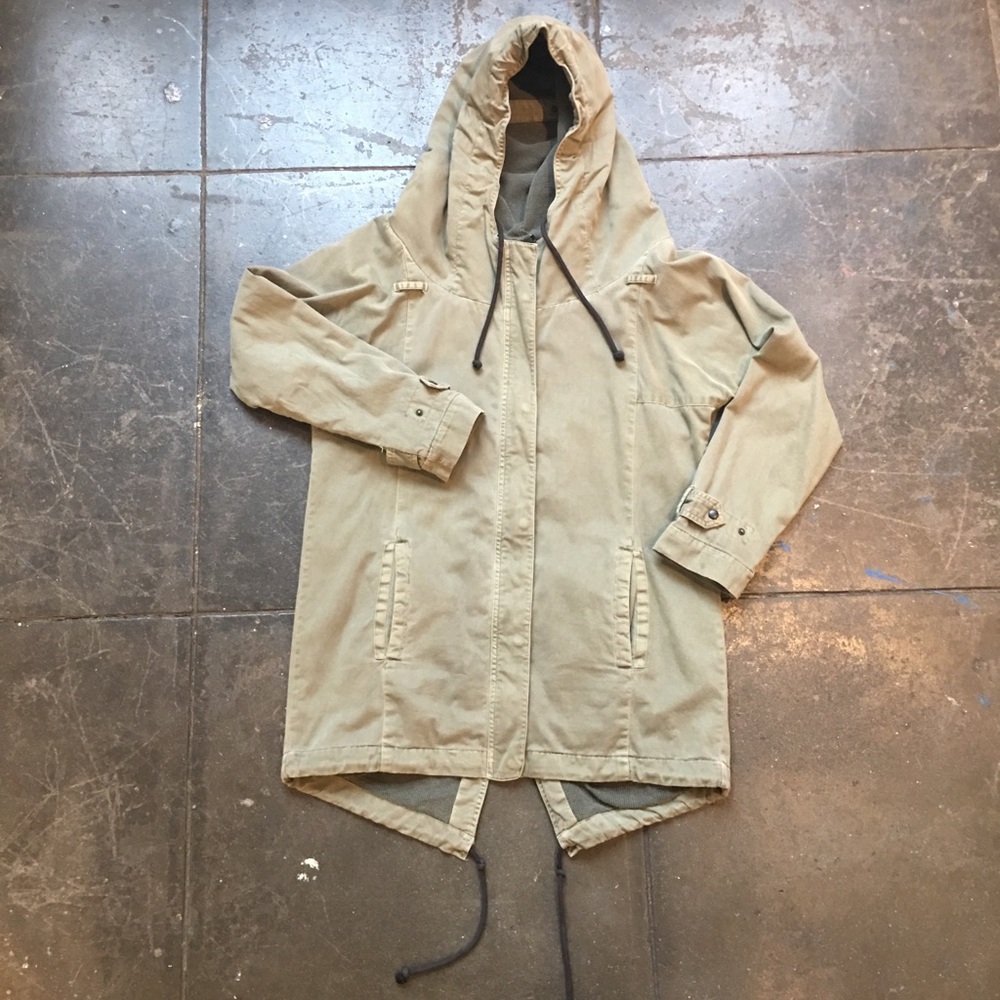 Baggy Army Green 3/4 Quiksilver Utility Jacket