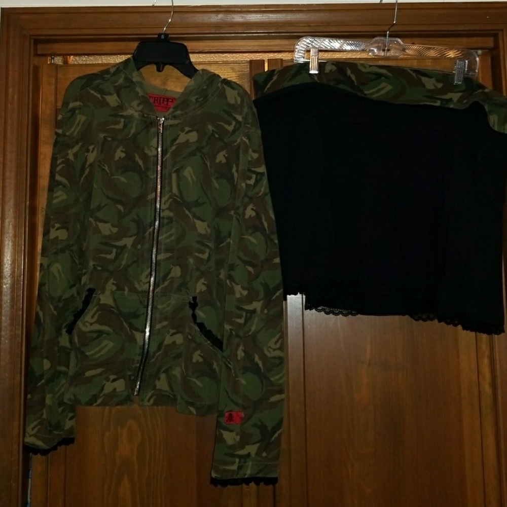 Torrid camel sweater and matching skirt