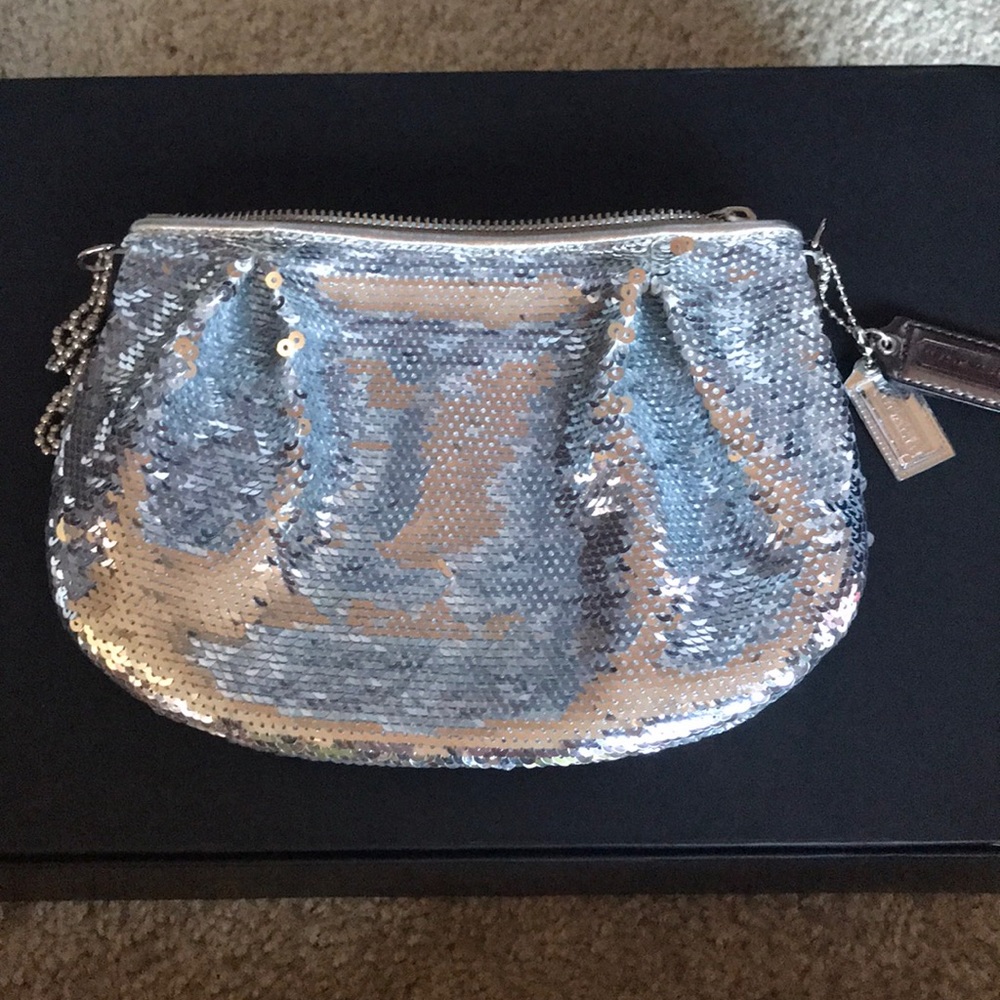Silver Coach evening bag
