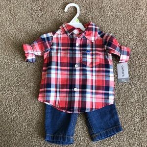 Carter’s Plaid Shirt Baby Boy Outfit