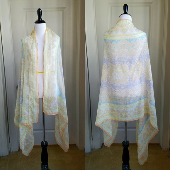 Accessories - Lightweight Pastel Printed Scarf