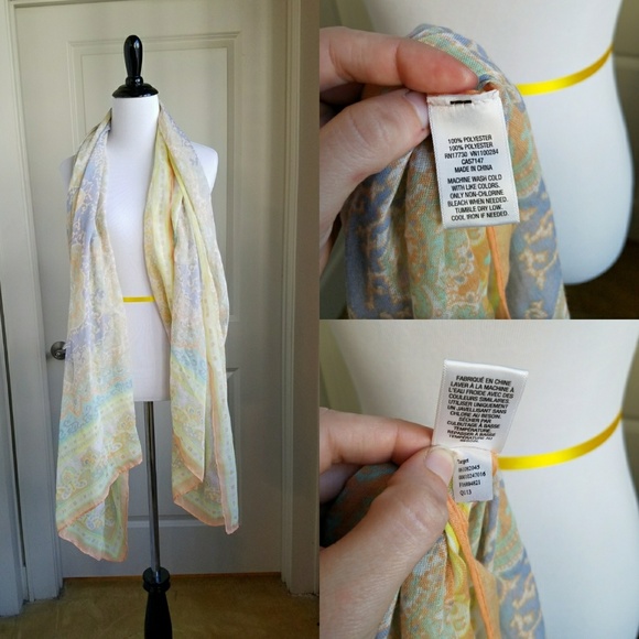 Lightweight Pastel Printed Scarf - Picture 2 of 3