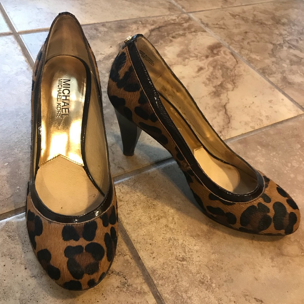 Michael Kors Calf Hair Leopard Heels 7.5