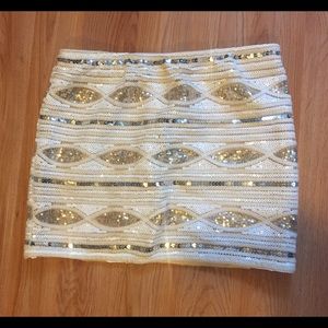 English Rose sequin mini skirt L