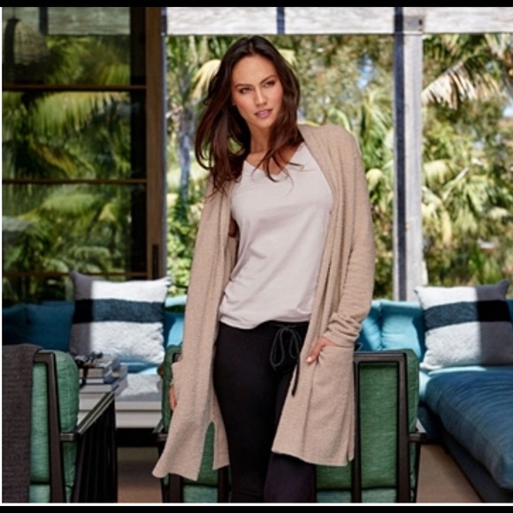 barefoot dreams cozychic lite long cardigan