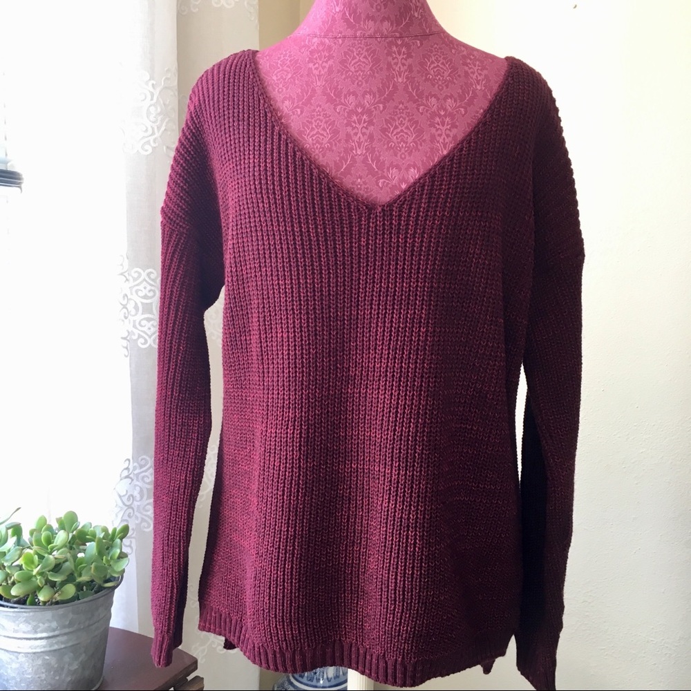 Boohoo Oversized V-Neck Sweater