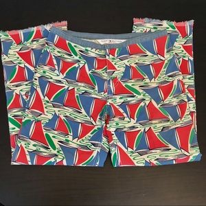 Size 4 100% Cotton Sailboat Nautical Printed Capri