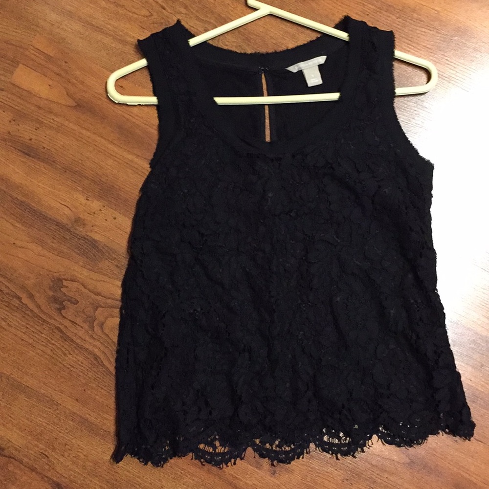 Black lacy top