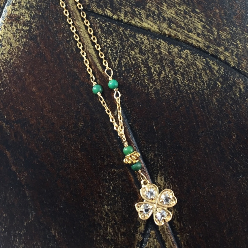 Handmade OOAK green turquoise necklace